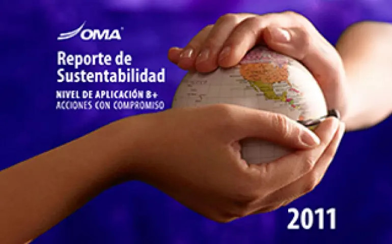 Portada del Reporte de Sostenibilidad 2011 de Grupo OMA