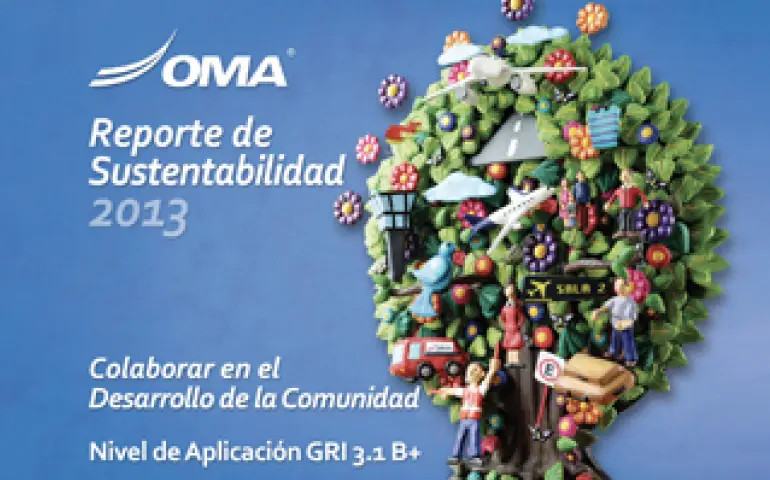 Portada del Reporte de Sostenibilidad 2013 de Grupo OMA
