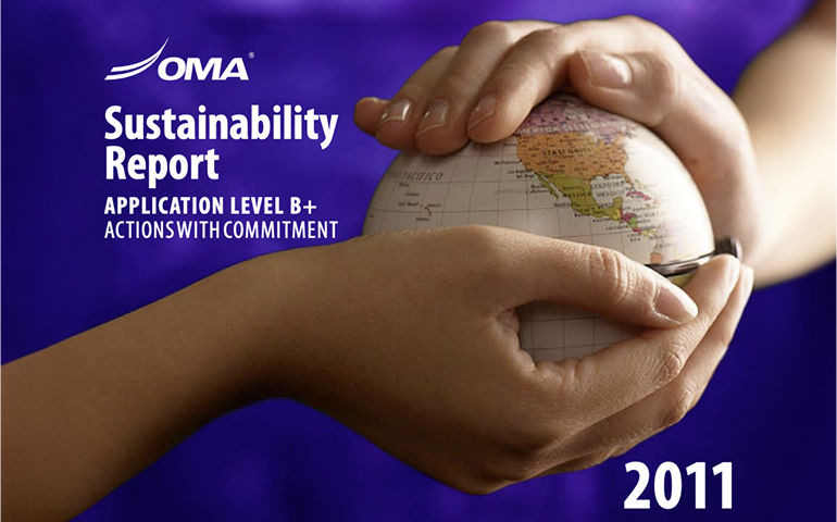 Portada del Reporte de Sostenibilidad 2011 de Grupo OMA