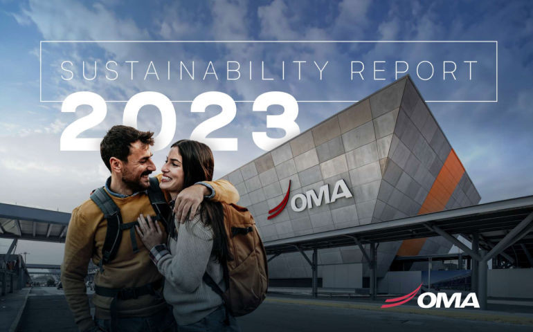 Portada del Reporte de Sostenibilidad 2023 de Grupo OMA