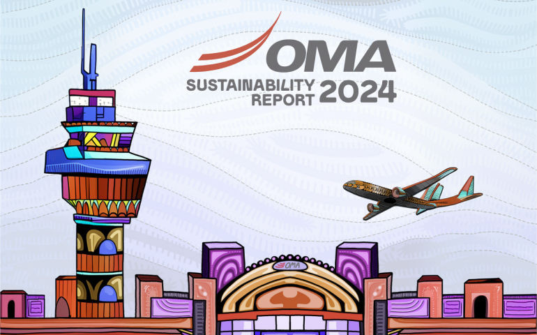 Portada del Reporte de Sostenibilidad 2024 de Grupo OMA