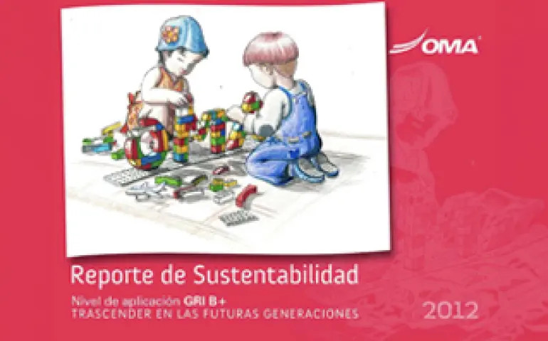 Portada del Reporte de Sostenibilidad 2012 de Grupo OMA